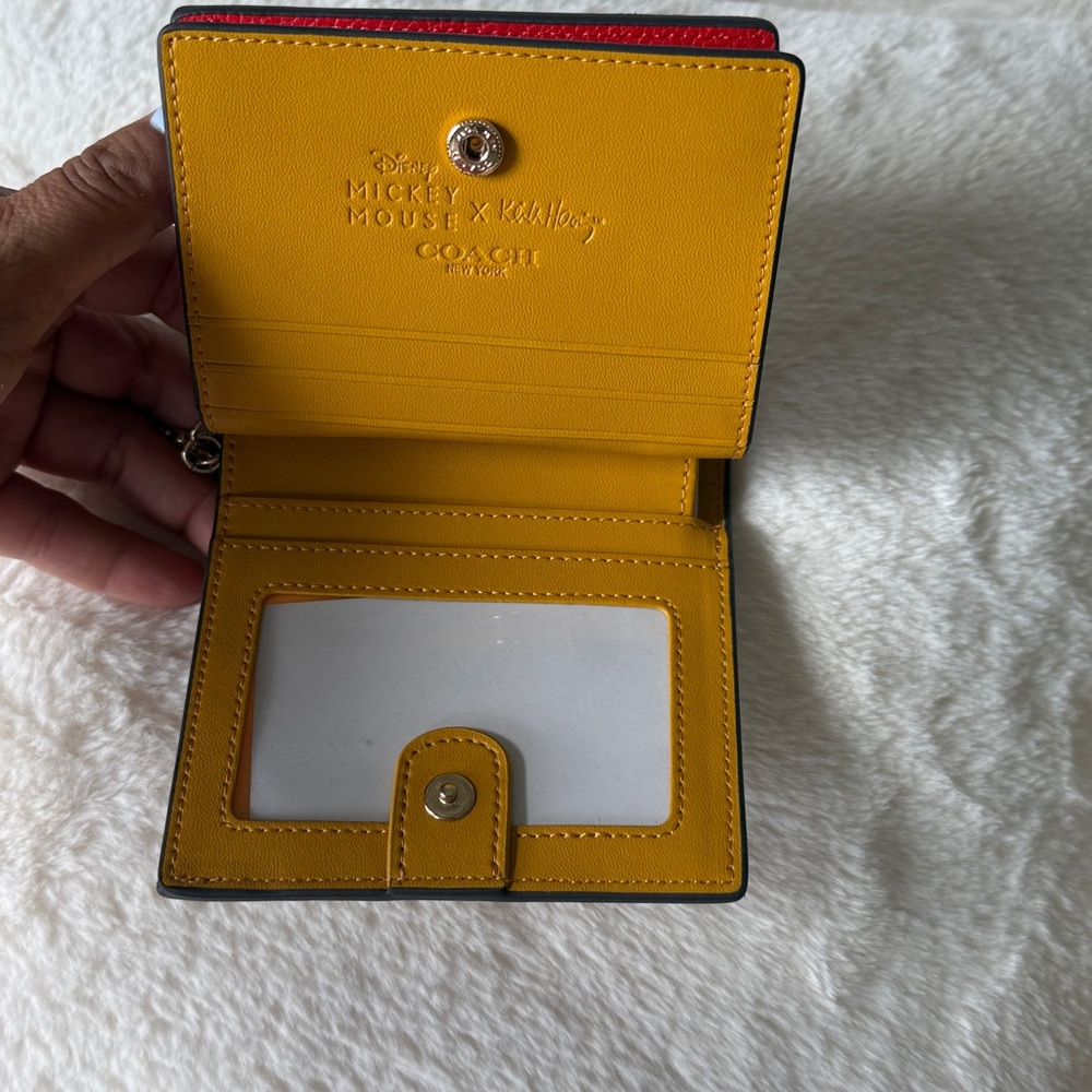 Coach DISNEY MICKEY MOUSE X KEITH HARING SNAP Small WALLET NWOT - Picture 6 of 13